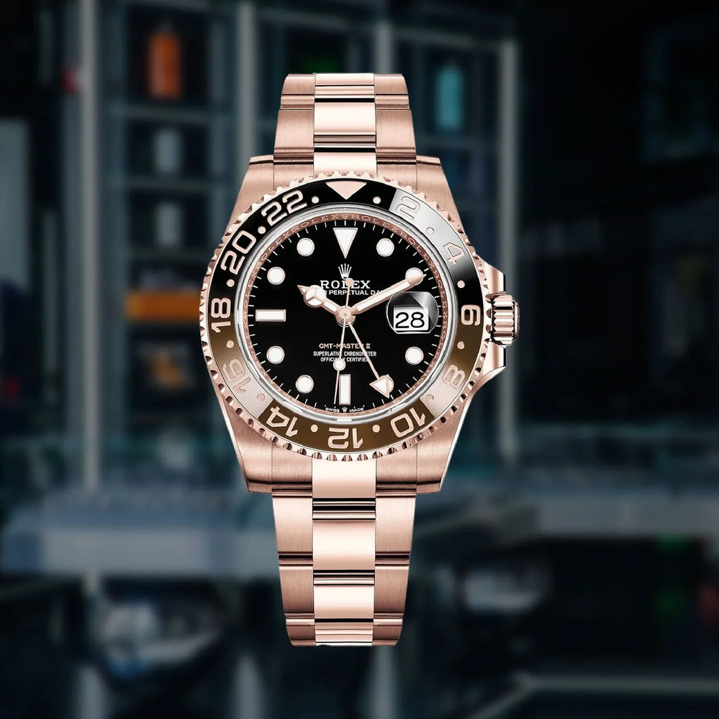 Rolex Gmt Master Rosegold Gold Black Metal Virat Kohli Watch