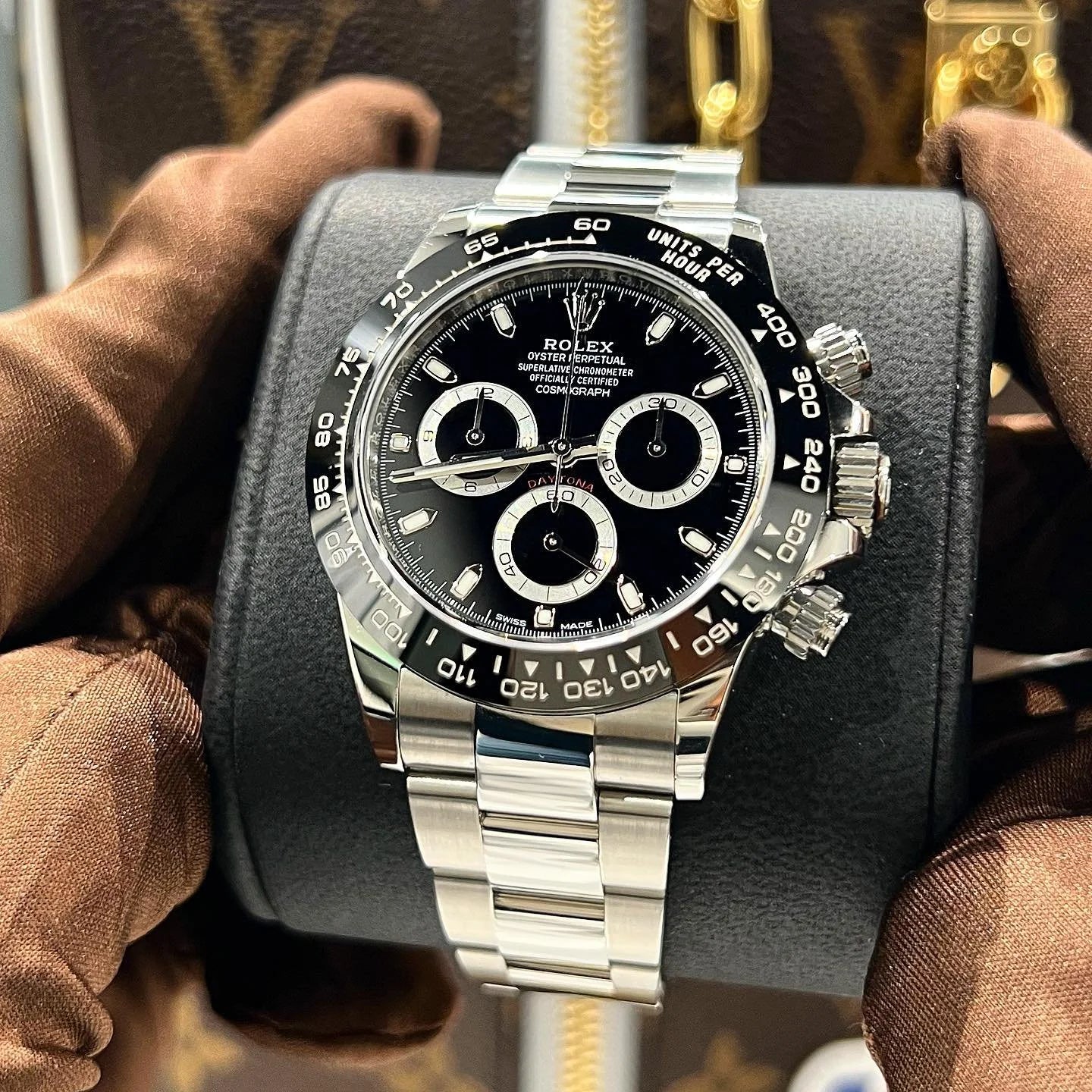 ROLEX DAYTONA SILVER BLACK DAIL ROHIT SHARMA WATCH