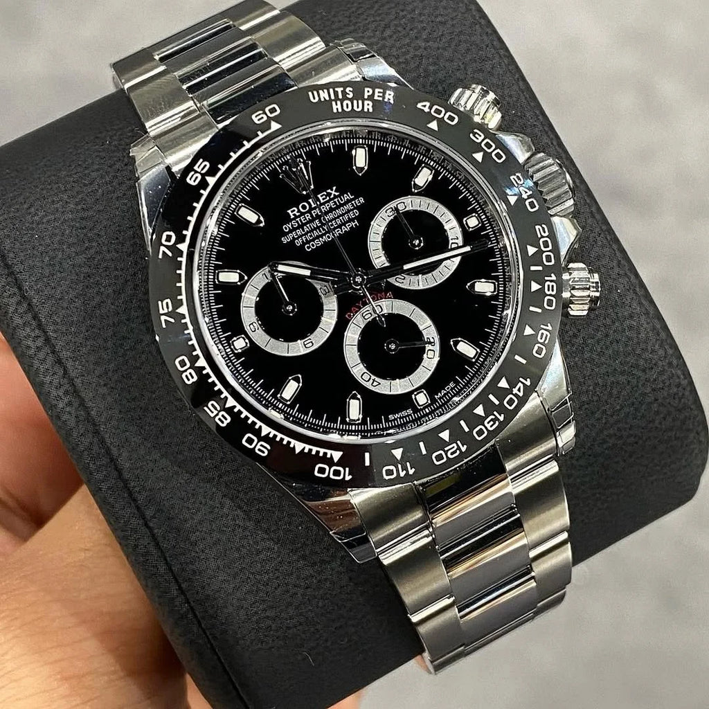ROLEX DAYTONA SILVER BLACK DAIL ROHIT SHARMA WATCH