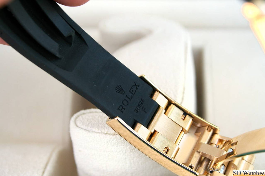 Rolex Yacht master Silicon band gold black Virat Kohli watch