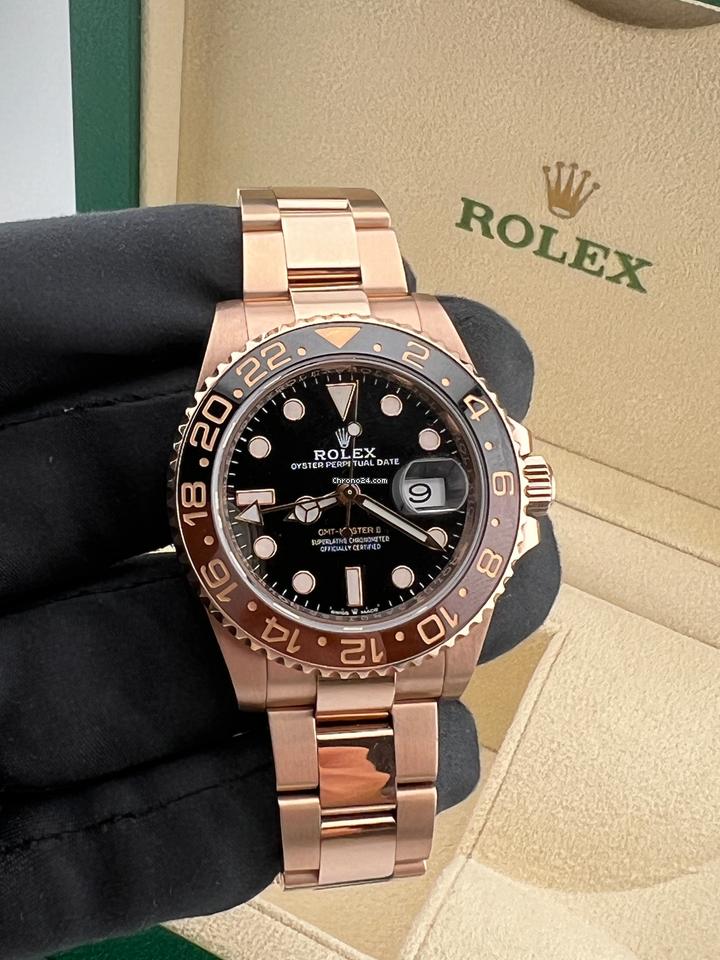 Rolex Gmt Master Rosegold Gold Black Metal Virat Kohli Watch