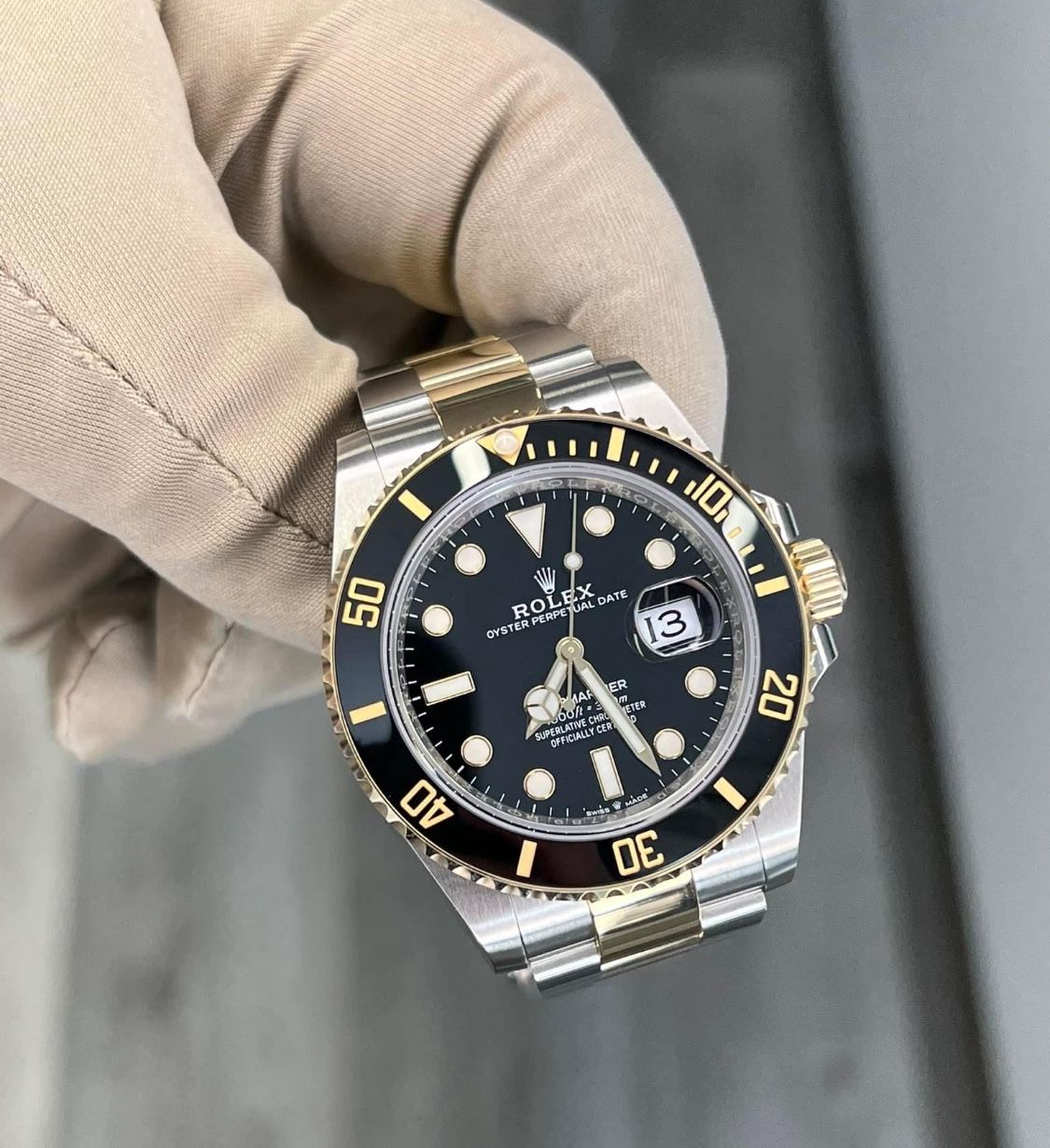 Rolex Submariner Silver Gold Black Metal Watch