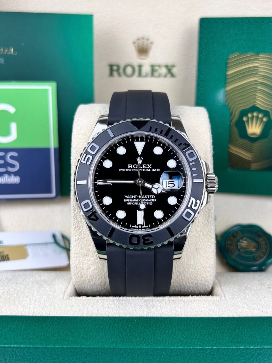 Rolex Yacht master Silicon band Silver black Virat Kohli watch