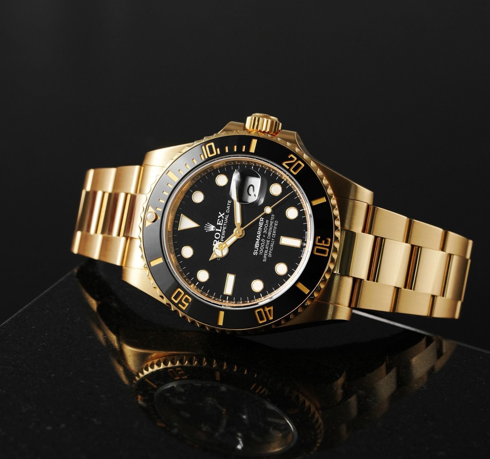 Rolex Submariner Full Gold Metal Watch