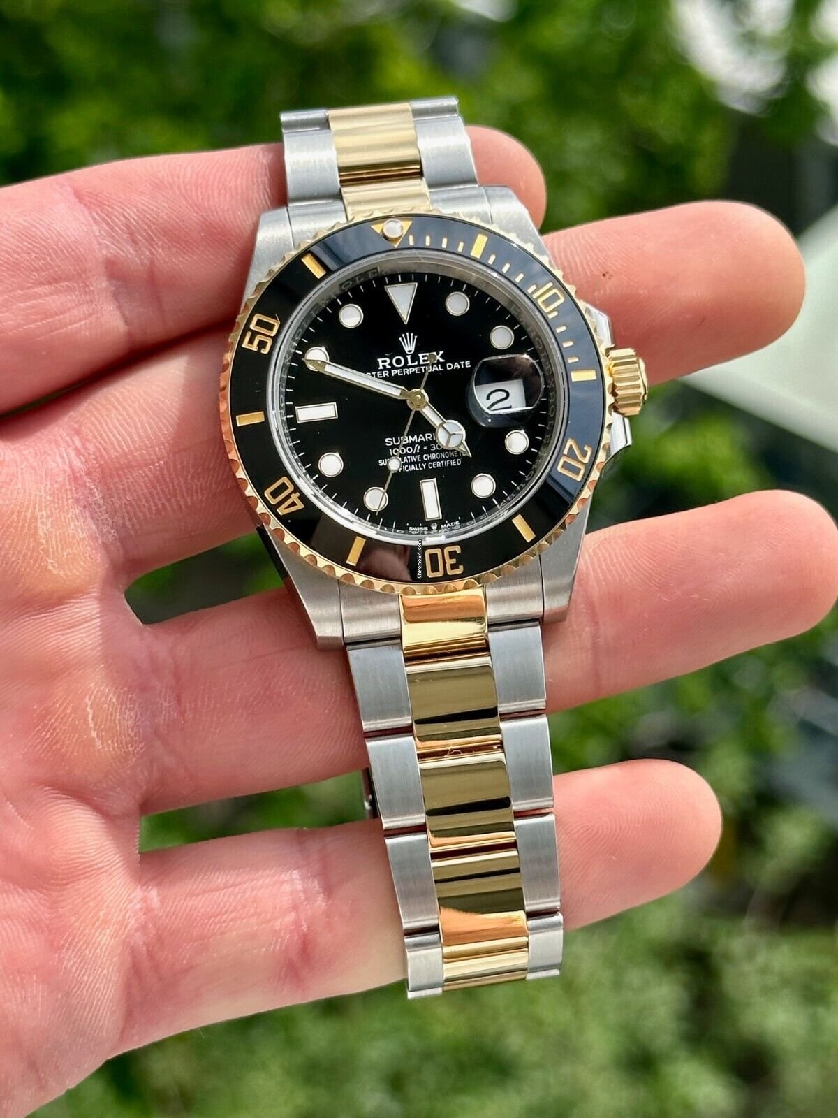 Rolex Submariner Silver Gold Black Metal Watch
